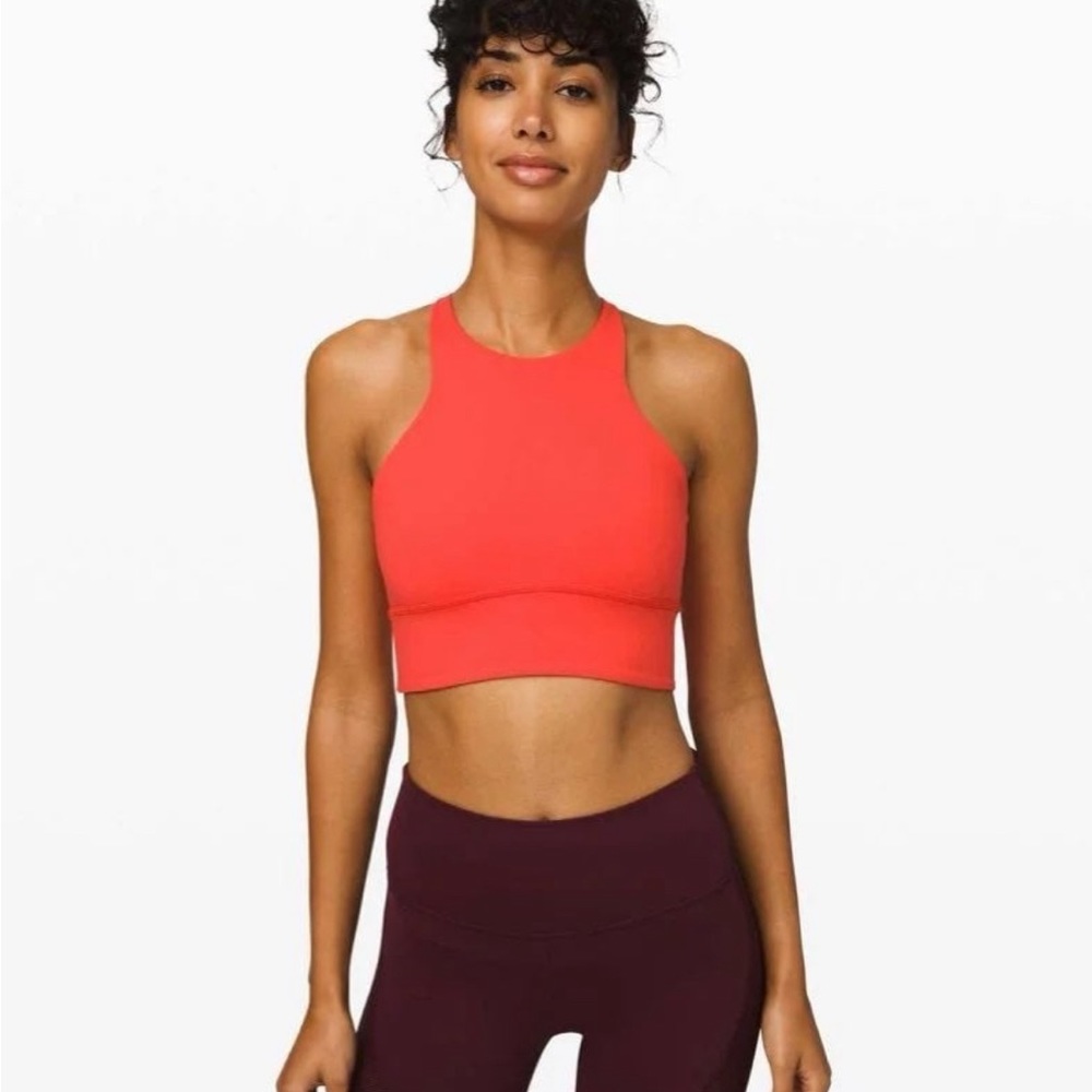 Lululemon Free To Be Moved Bra *High Neck Red Thermal 12
